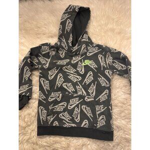 Nike Boys Hooded Sweatshirt Allover Print Size 5/6